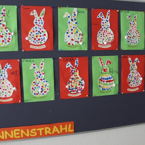 Malarbeit Gruppe Sonnenstrahl