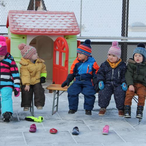 Nikolausbesuch Kinderkrippe 2021