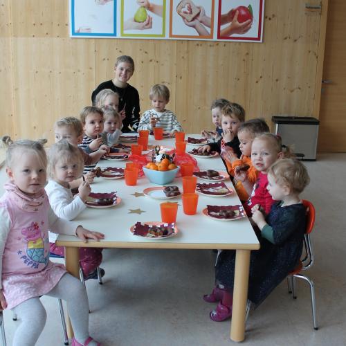 Nikolausbesuch Kinderkrippe 2021