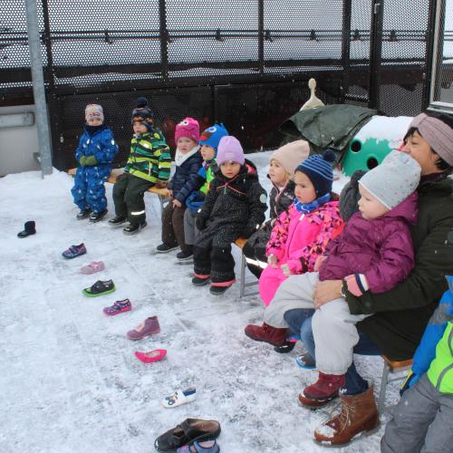 Nikolausbesuch Kinderkrippe 2021