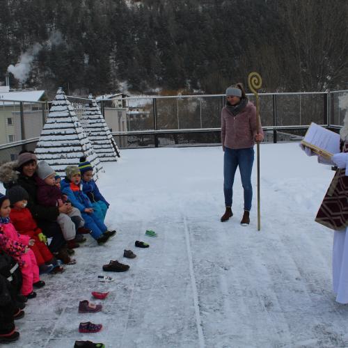 Nikolausbesuch Kinderkrippe 2021