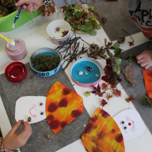 Basteln mit Herbstmaterialien