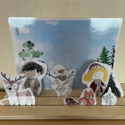 Die Schneemanngeschichte Erzählschiene - Gruppe Mondschaukel