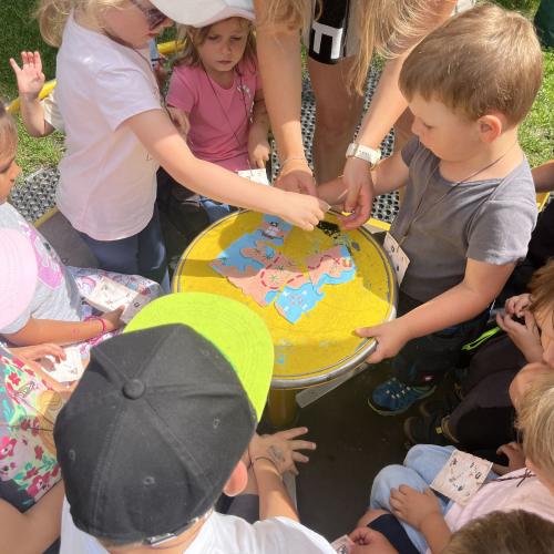 Das Schatzkarten - Puzzle muss gelöst werden